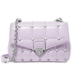 Michael Michael Kors Small Soho Leather Lavender Mist Chain Shoulder Bag